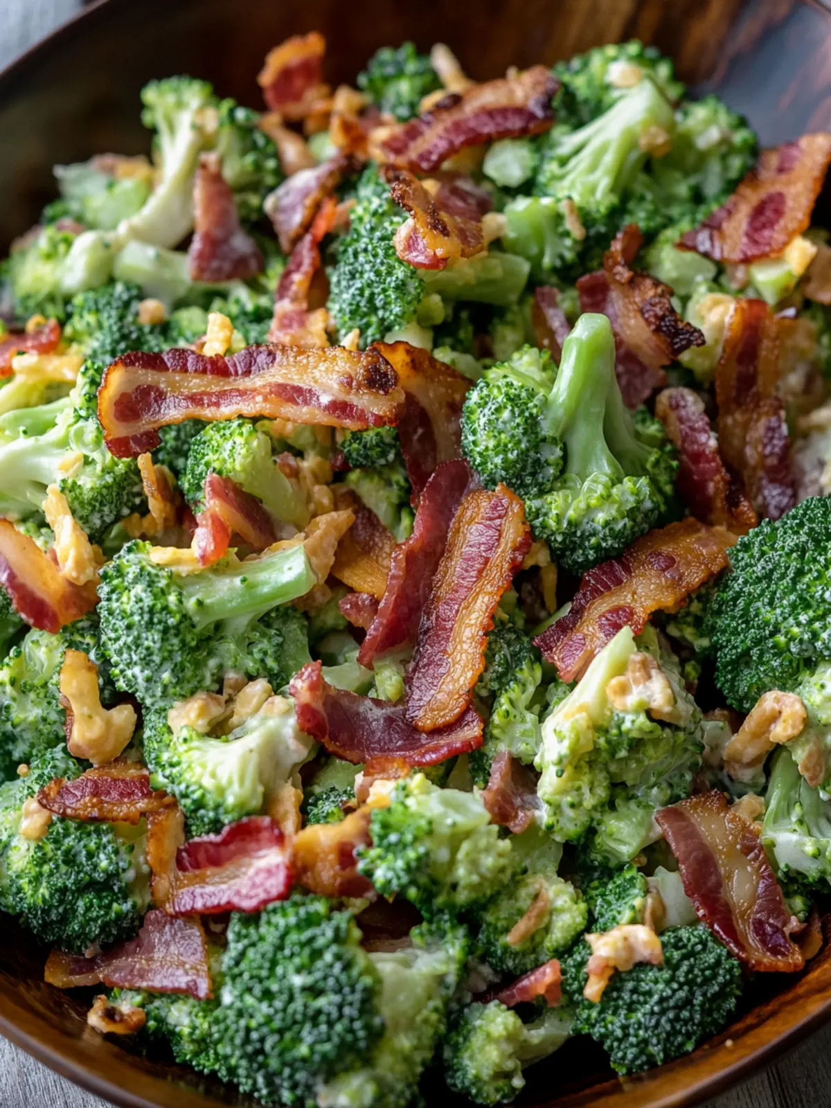 creamy bacon broccoli salad preparation steps