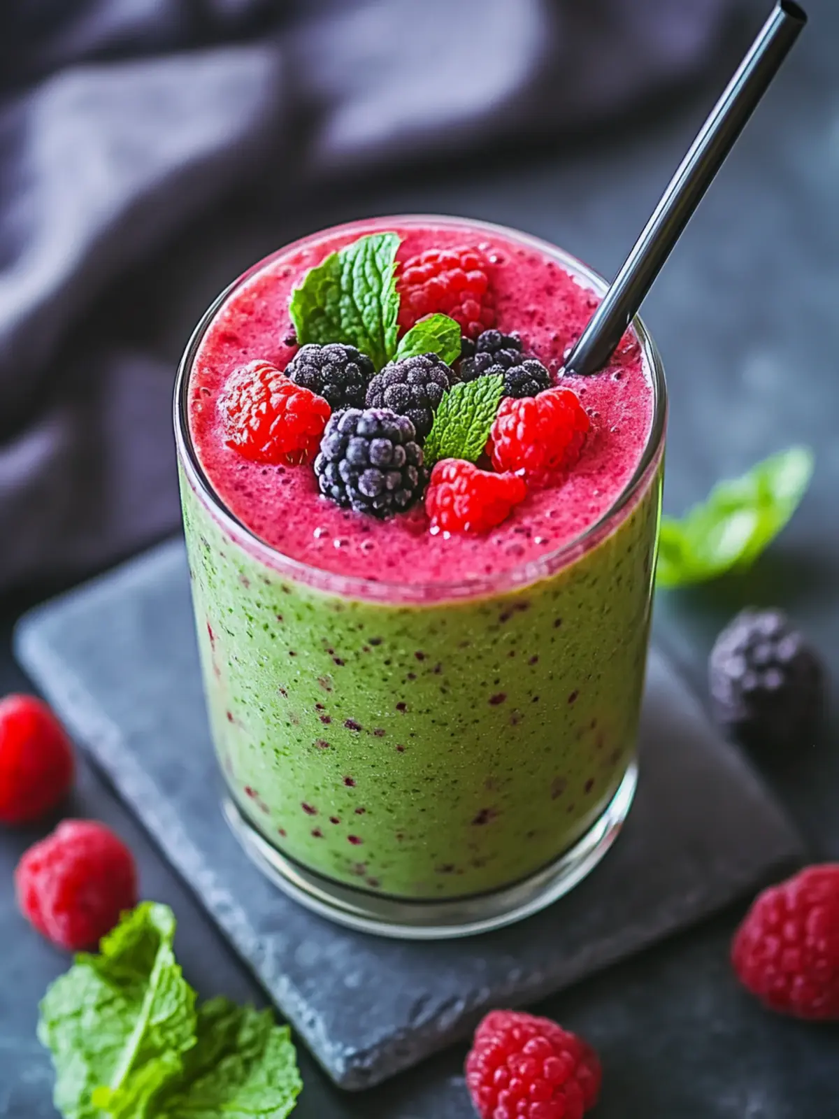 creamy berry green smoothie preparation steps