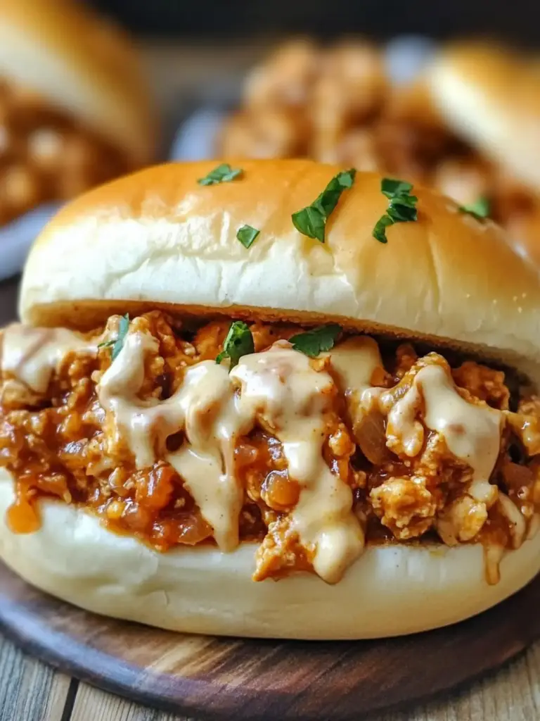 Creamy Cajun Chicken Sloppy Joes - featured image
