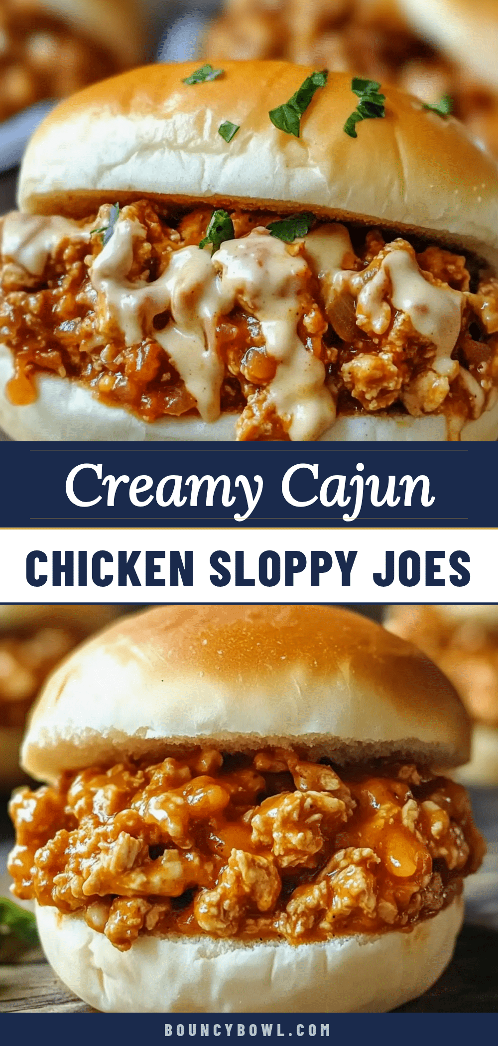 Creamy Cajun Chicken Sloppy Joes recipe