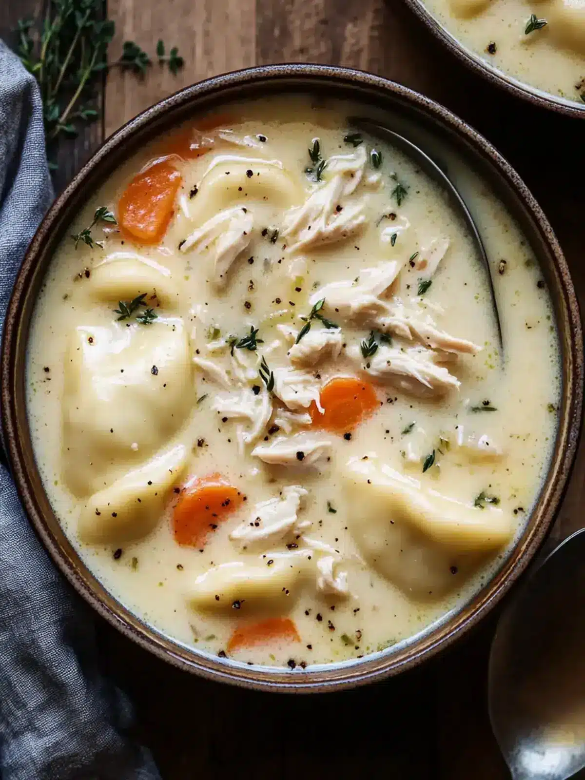 creamy pierogi chicken soup preparation steps