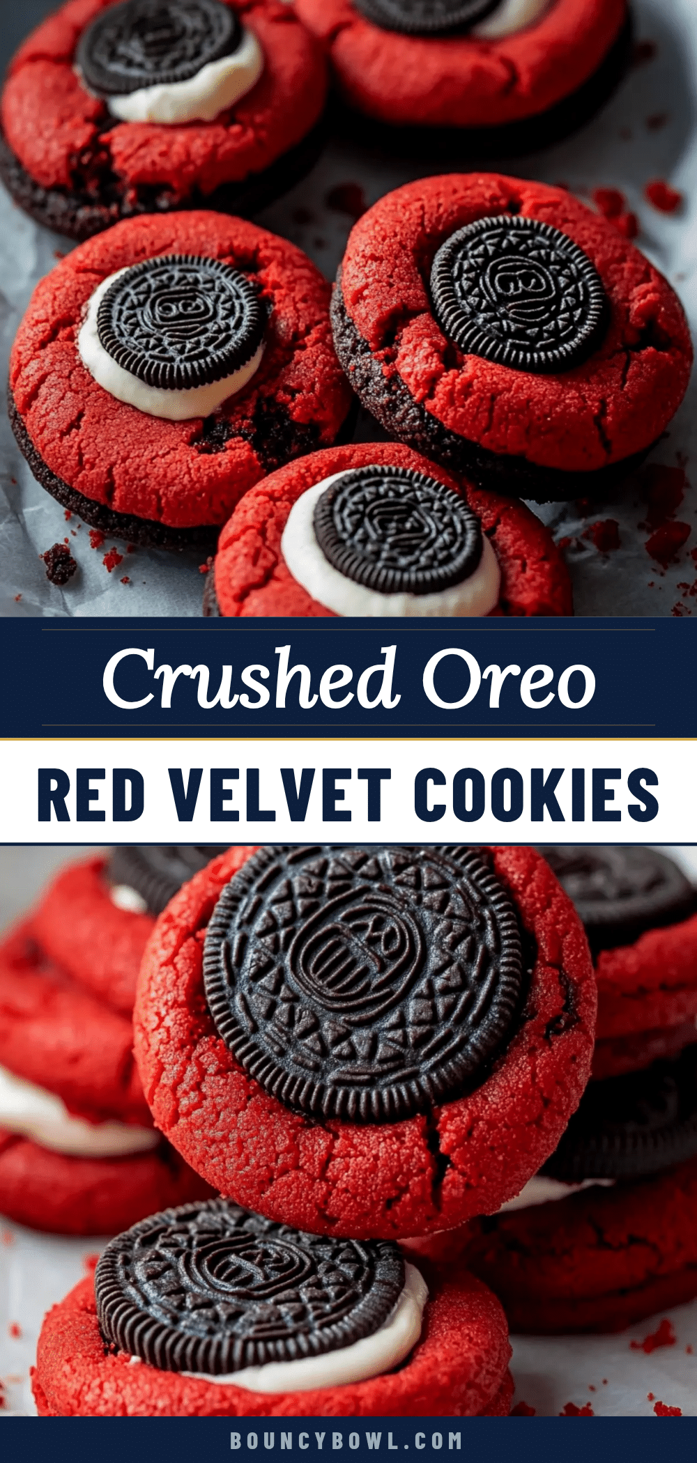 crushed oreo red velvet cookies recipe