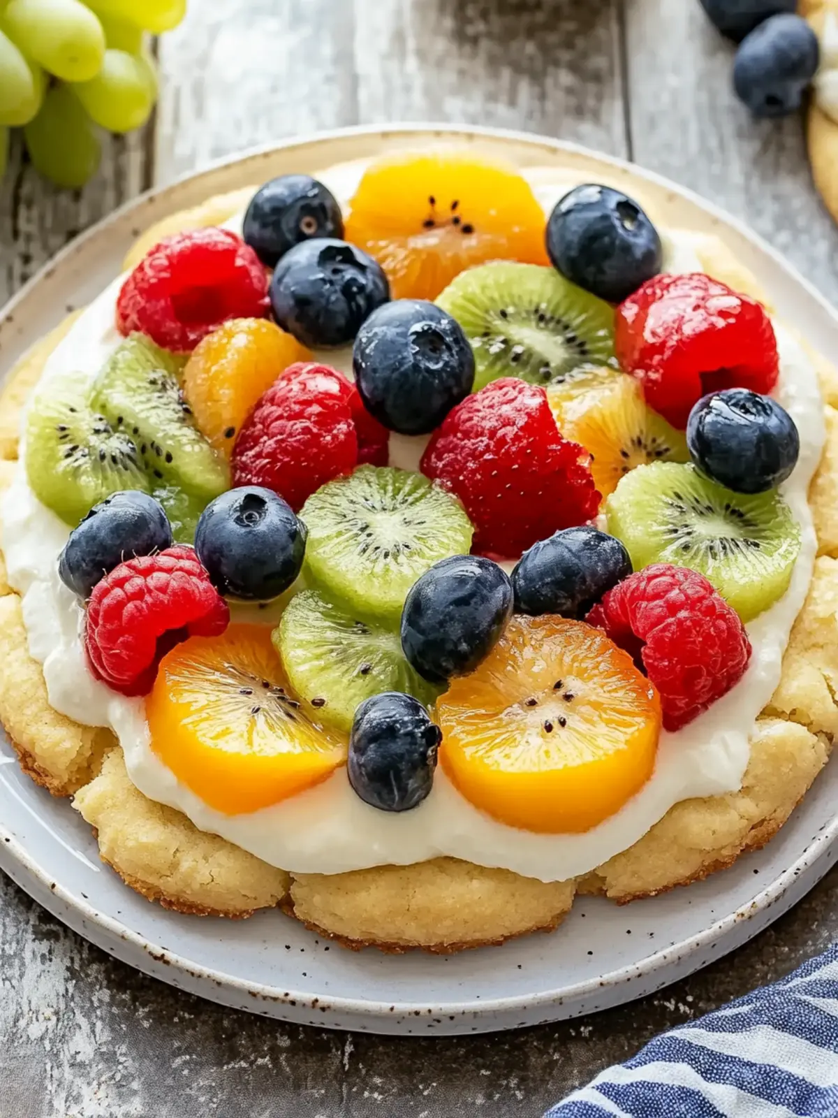 fruit pizza cookies preparation steps
