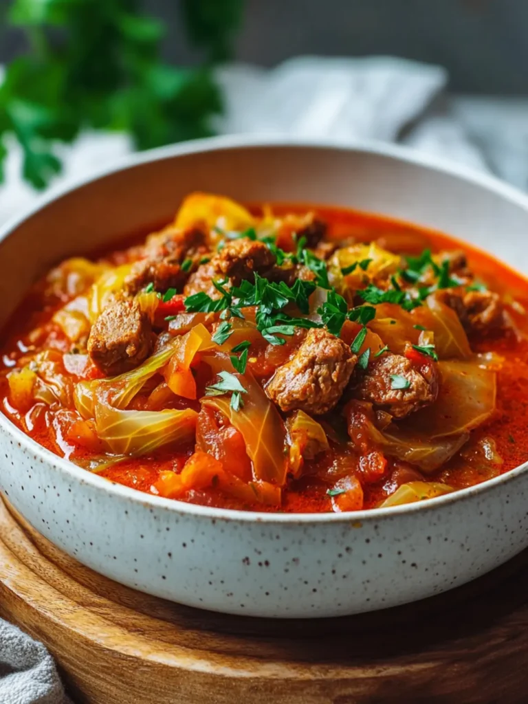 hungarian cabbage goulash - featured image