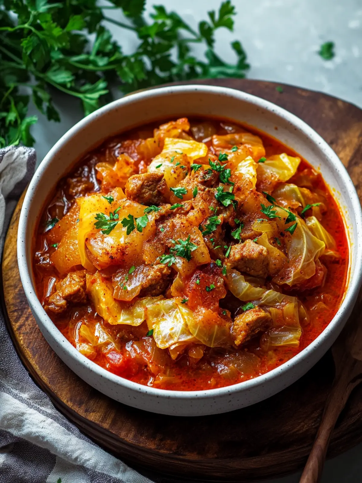 hungarian cabbage goulash preparation steps