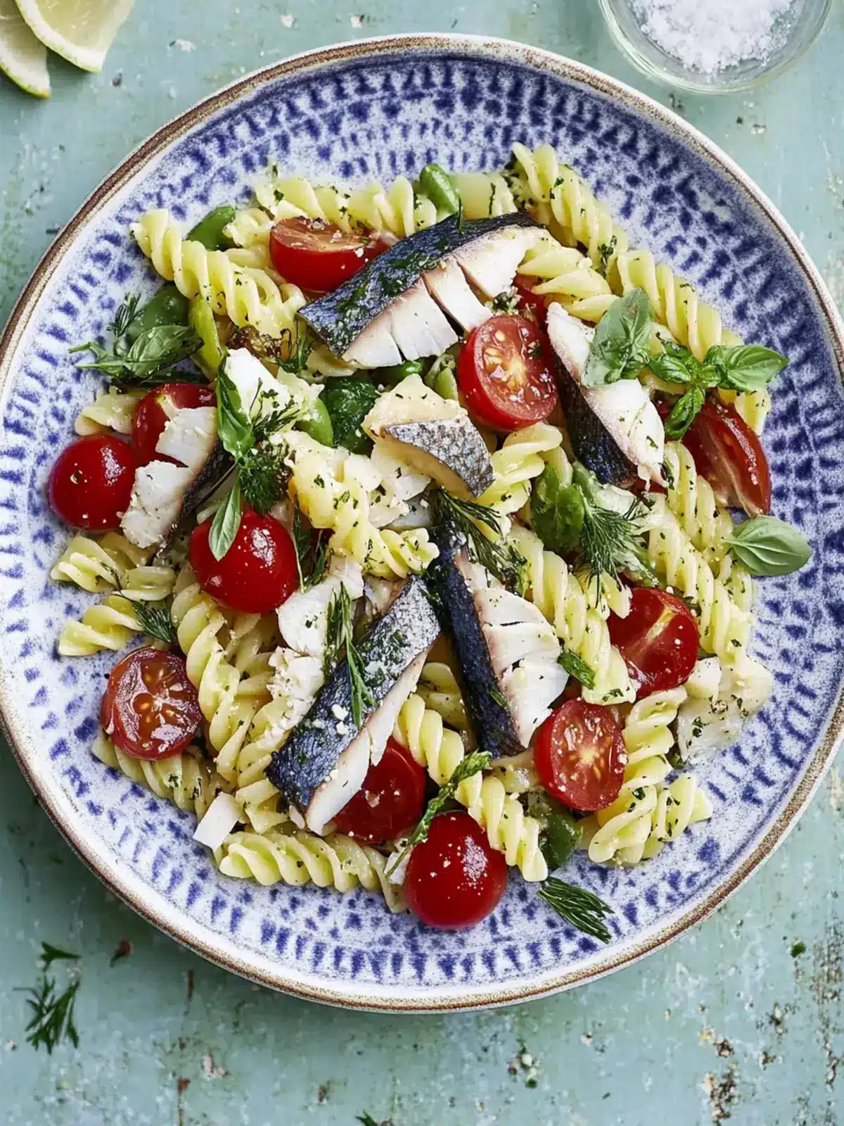 mackerel pasta salad preparation steps
