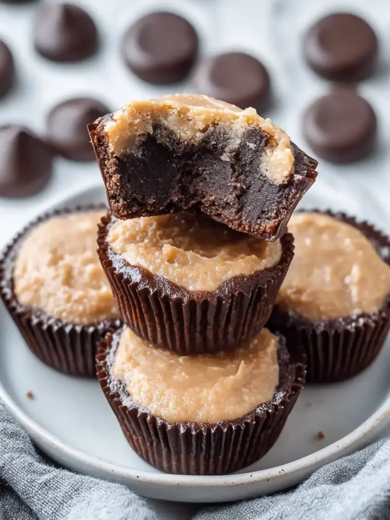 peanut butter brookie cups - featured image