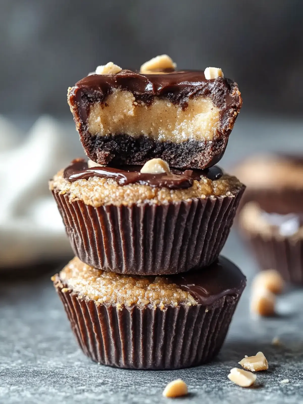 peanut butter brookie cups preparation steps