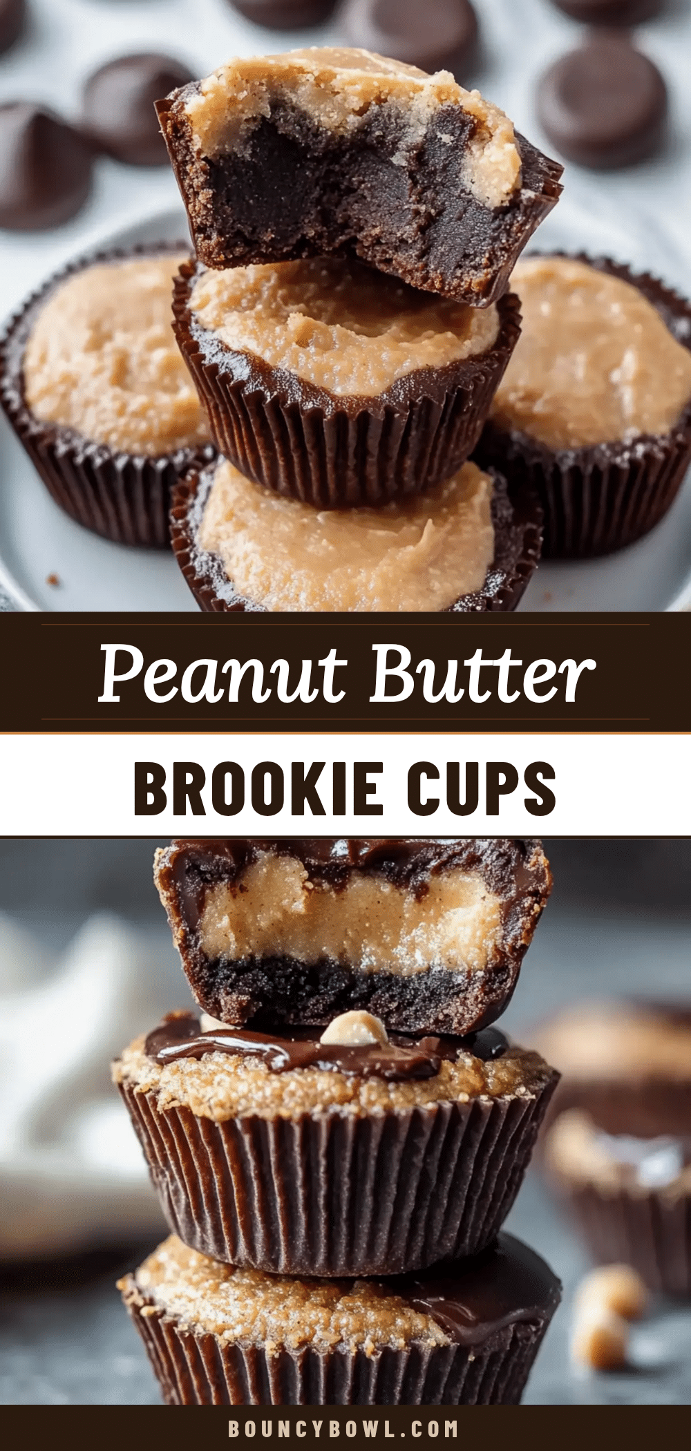 peanut butter brookie cups recipe