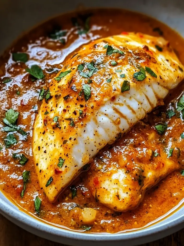 Quick Mediterranean Tilapia in Creamy Roasted Pepper Sauce - featured image