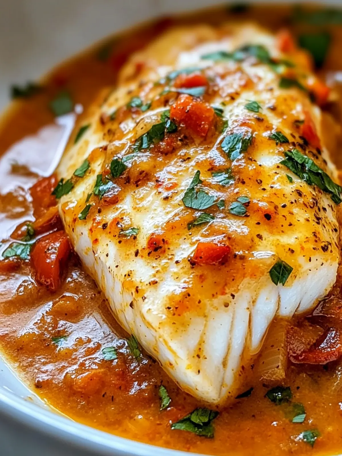 Quick Mediterranean Tilapia in Creamy Roasted Pepper Sauce preparation steps