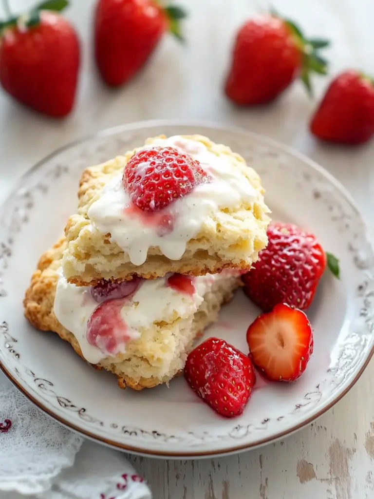 strawberries and cream scones - featured image