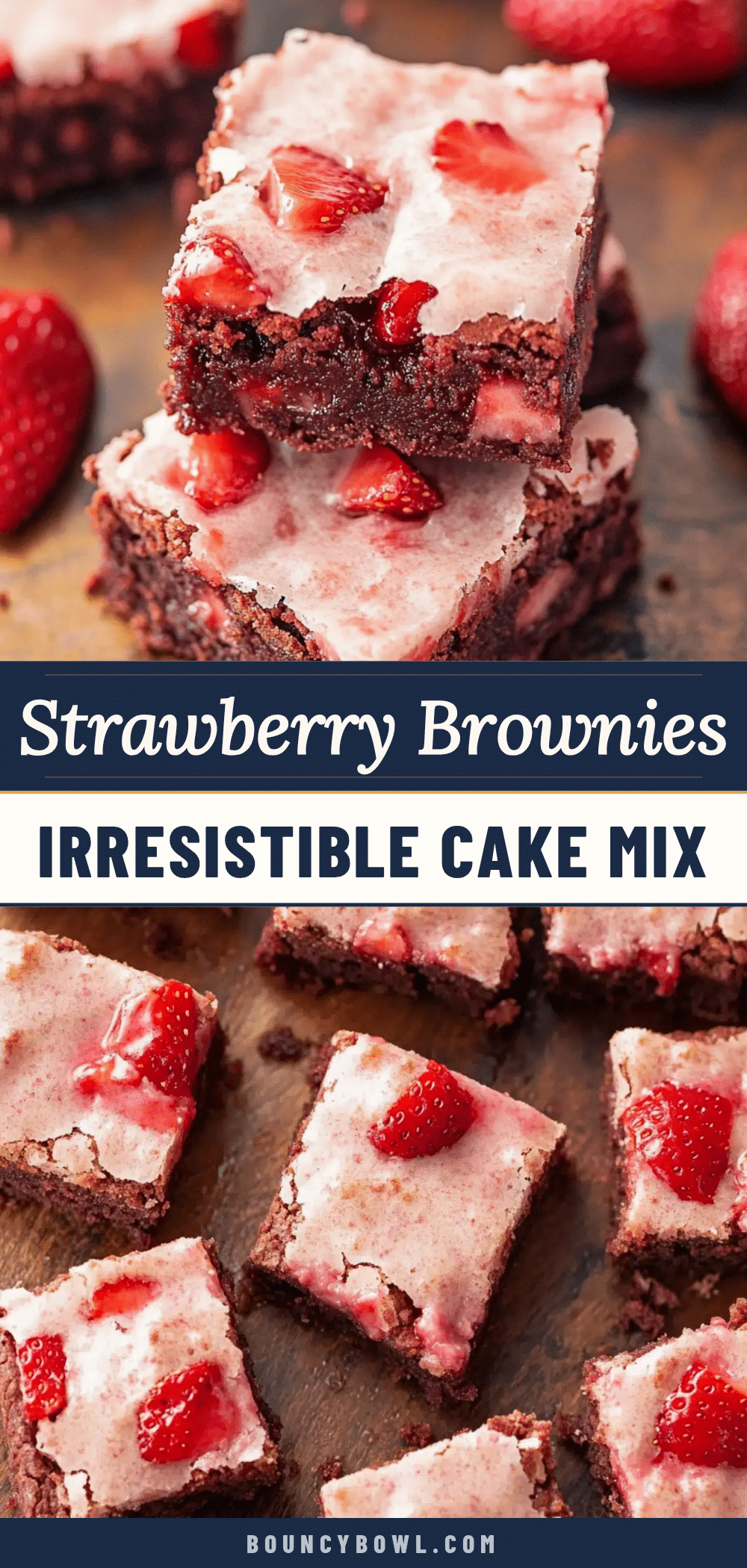 strawberry brownies from cake mix recipe