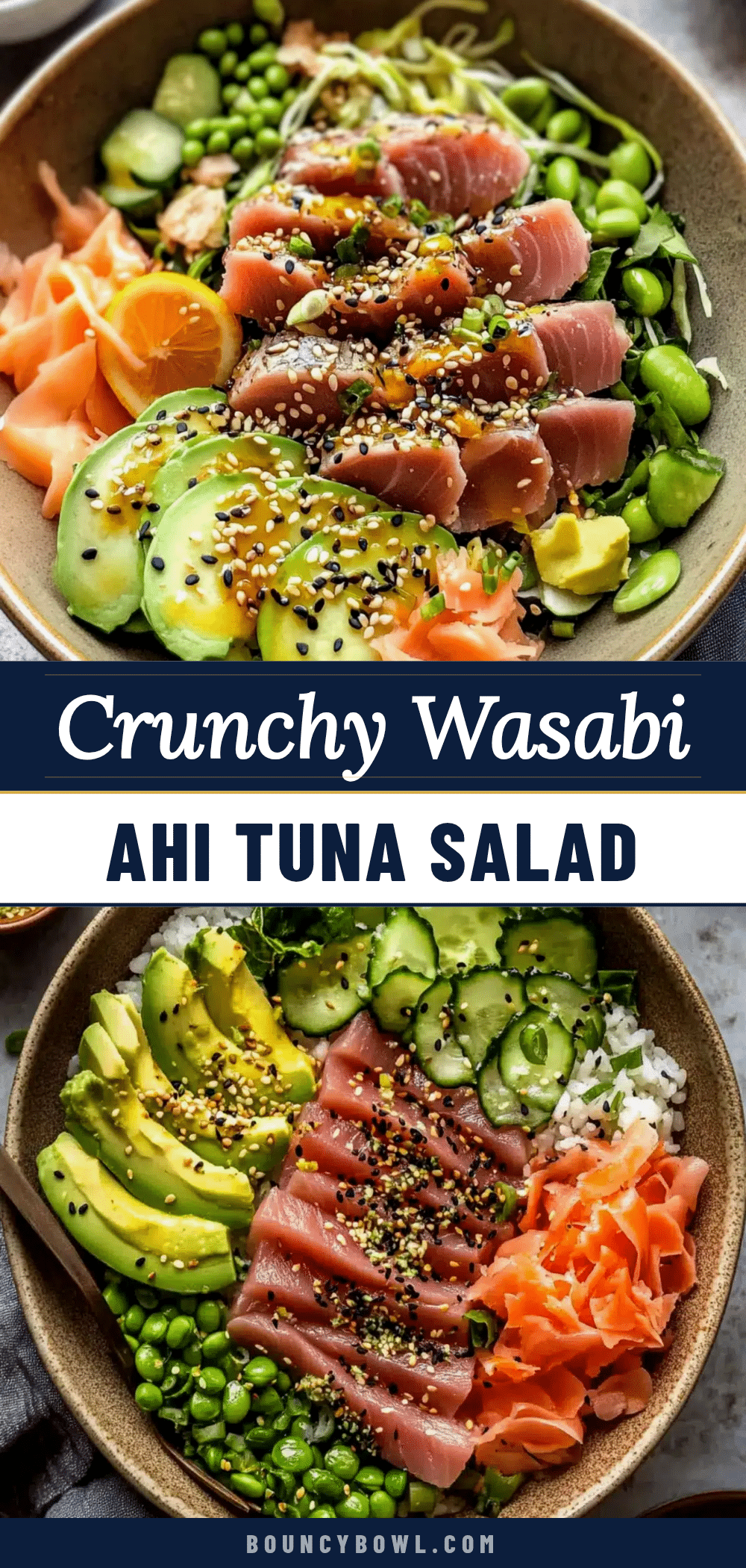 sushi salad with wasabi ahi tuna recipe