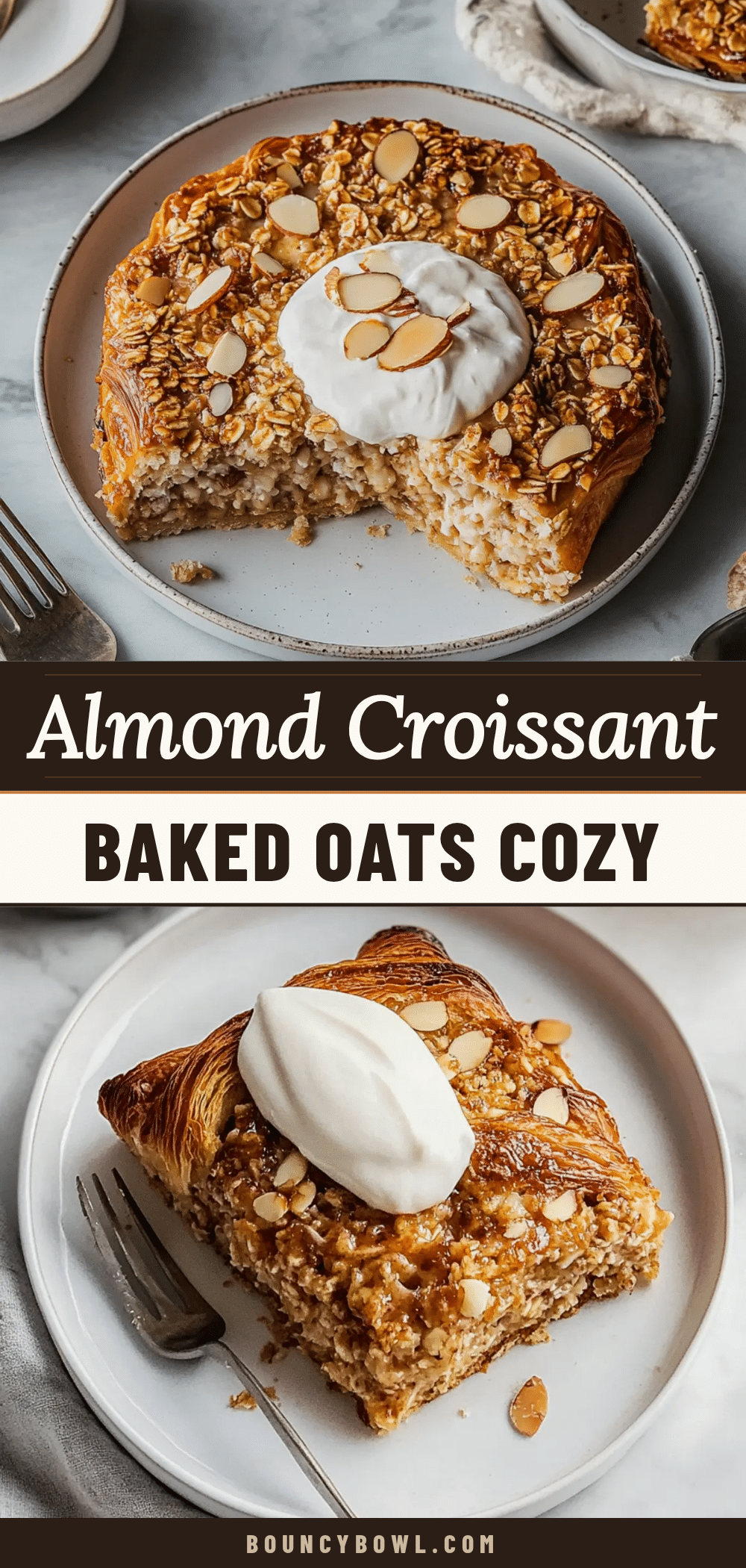 almond croissant baked oats recipe