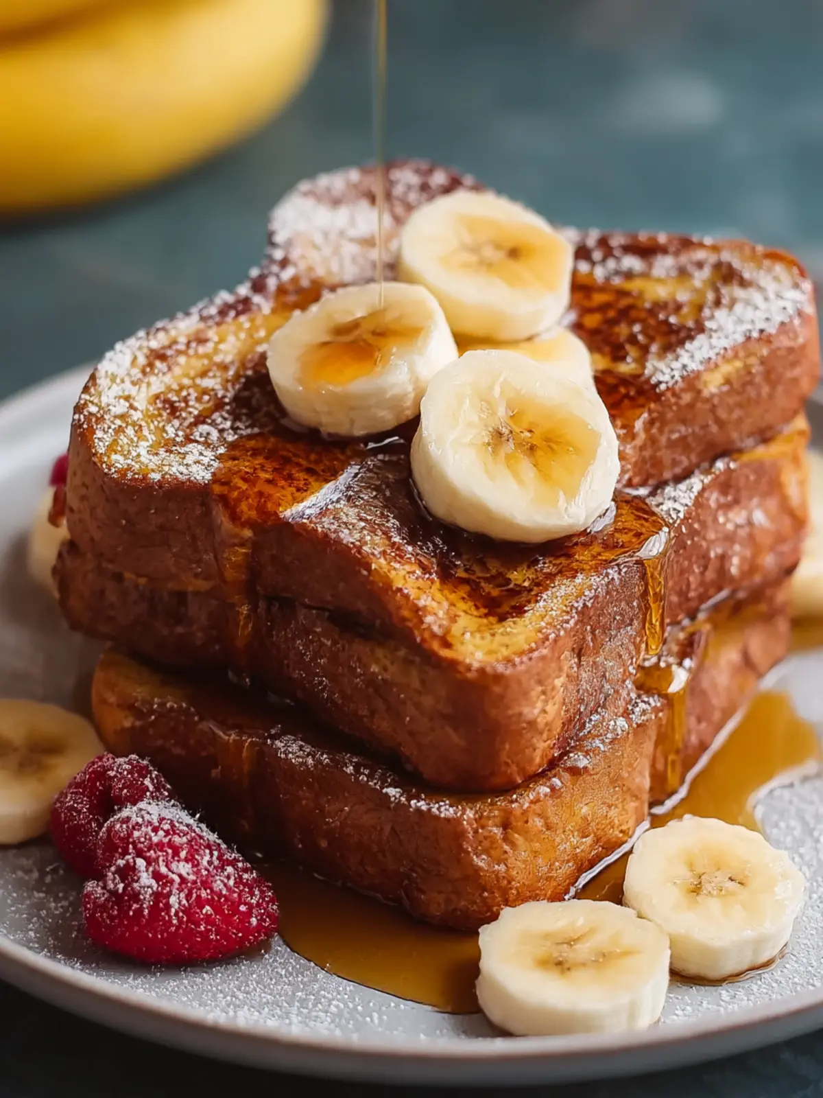 banana bread french toast preparation steps