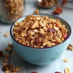 best homemade crunchy peanut butter granola recipe - featured image