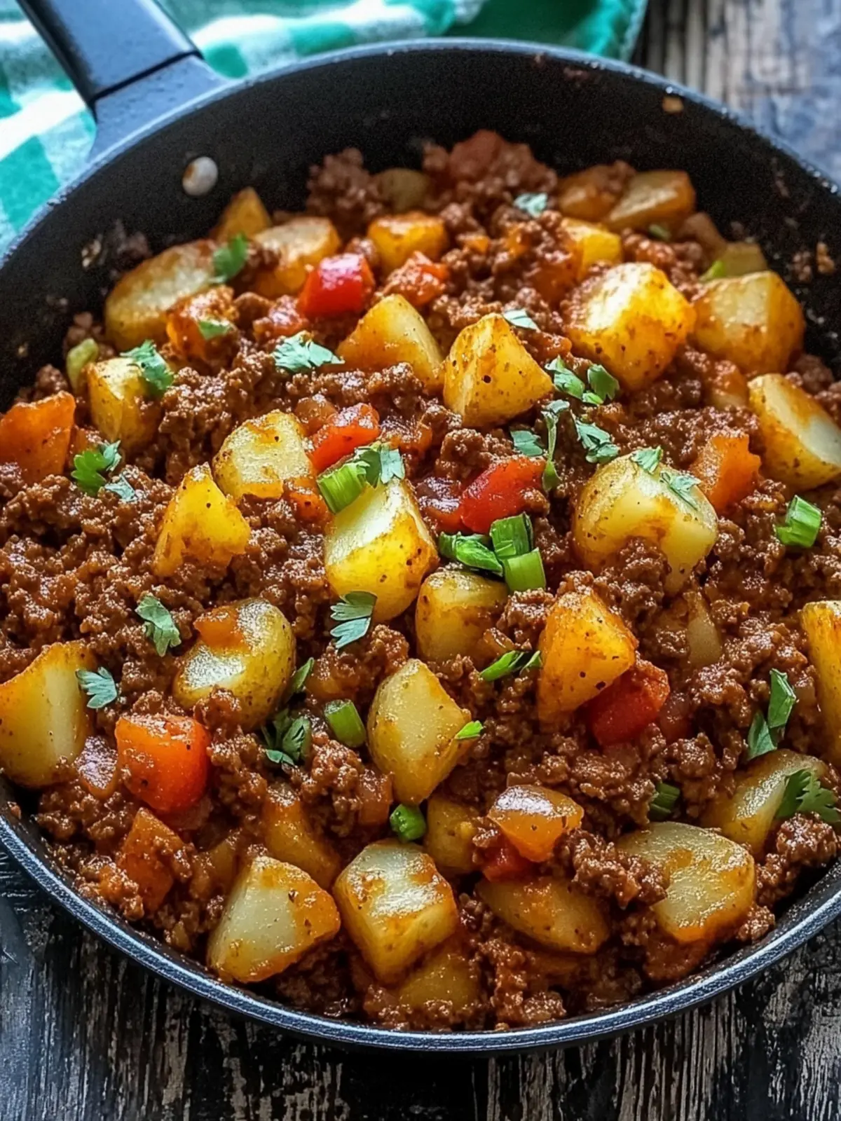 cheesy sloppy joe potato skillet preparation steps