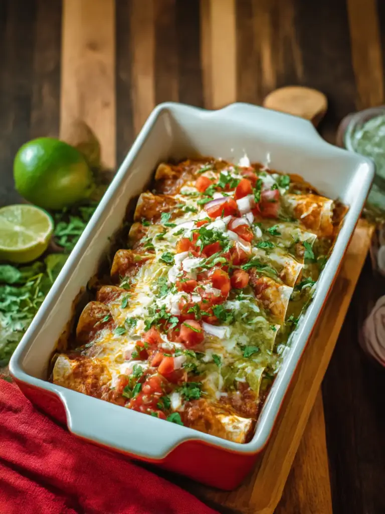 chicken enchiladas tricolor - featured image