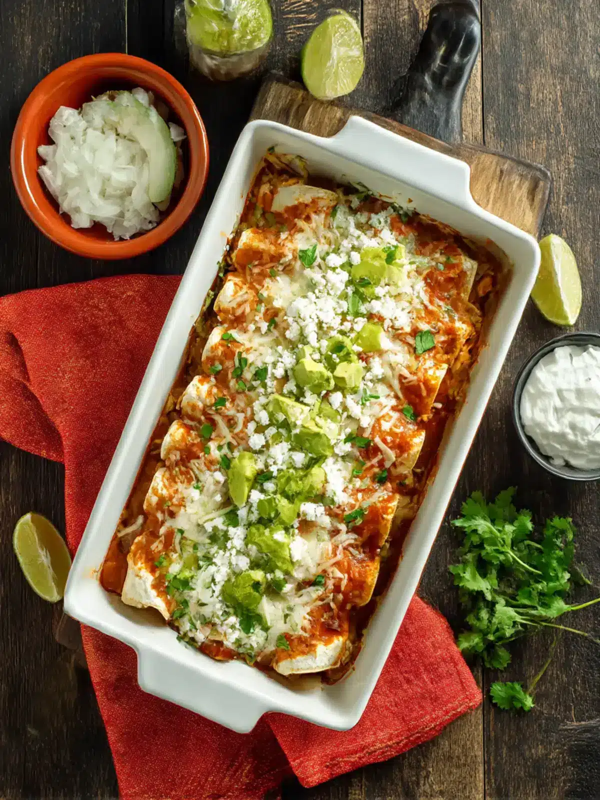 chicken enchiladas tricolor preparation steps