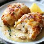 chicken pillows with creamy gravy - featured image