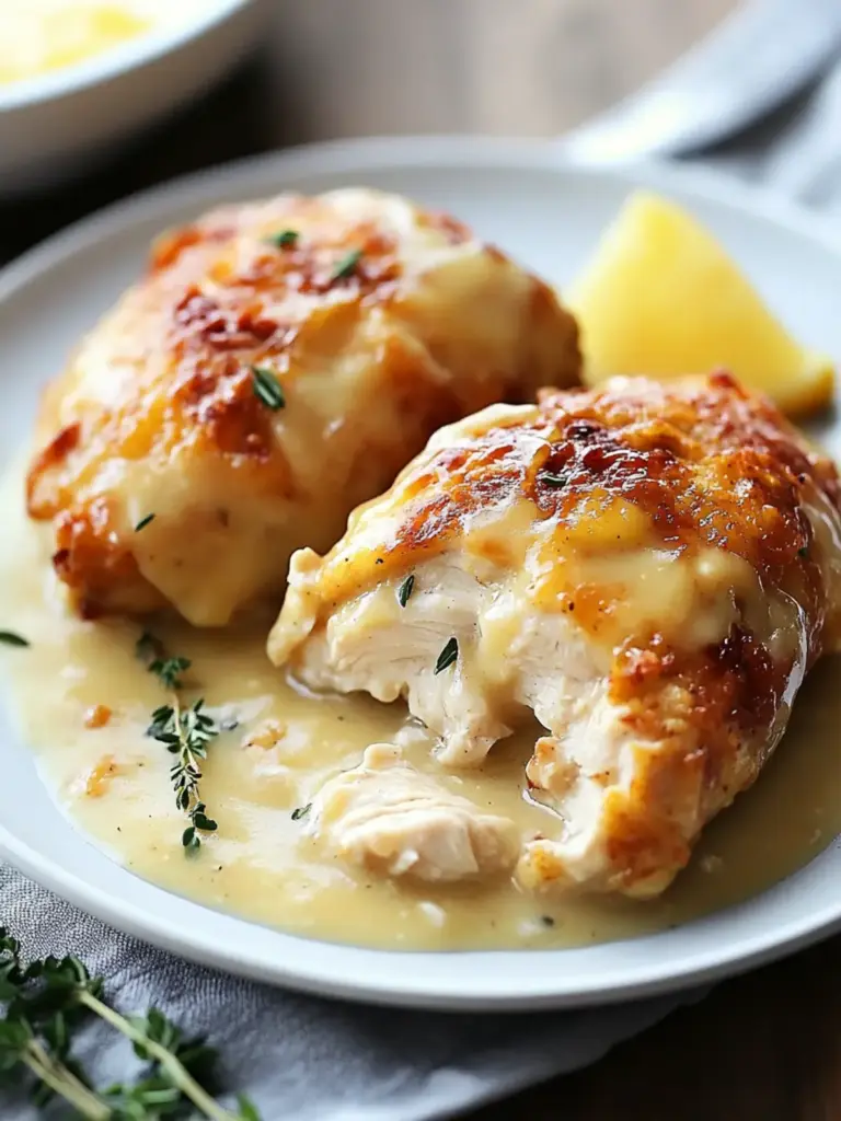 chicken pillows with creamy gravy - featured image