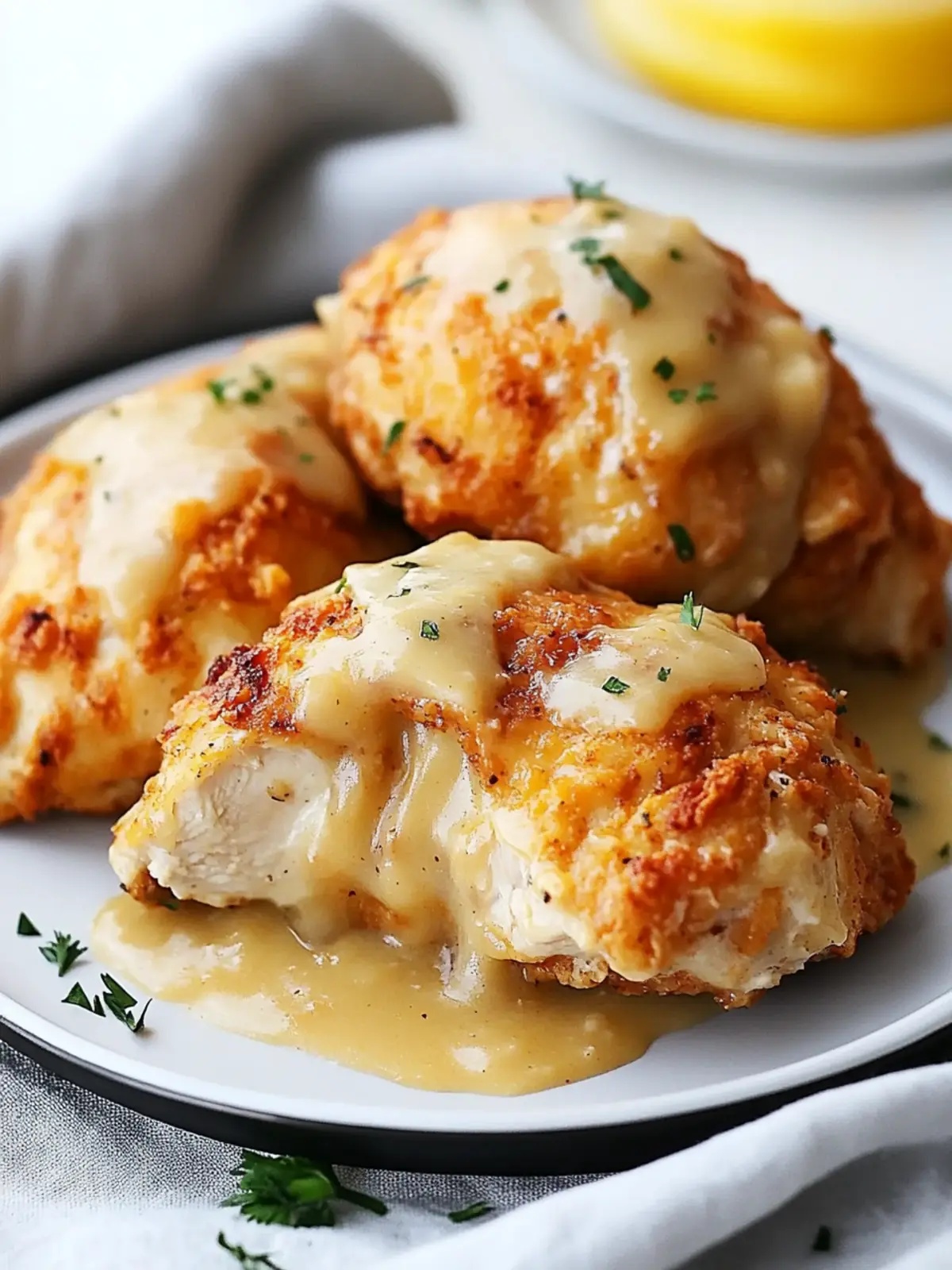 chicken pillows with creamy gravy preparation steps