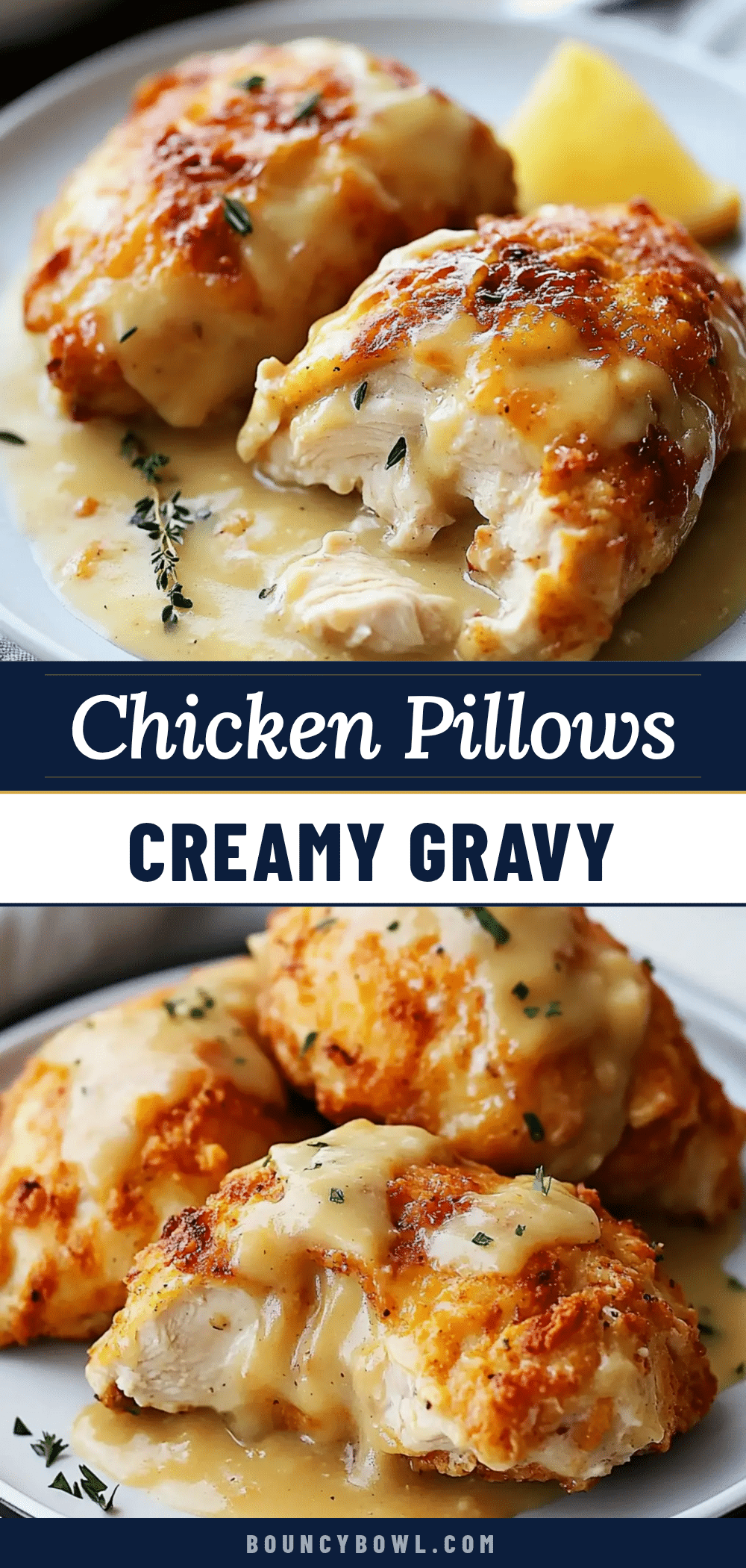chicken pillows with creamy gravy recipe
