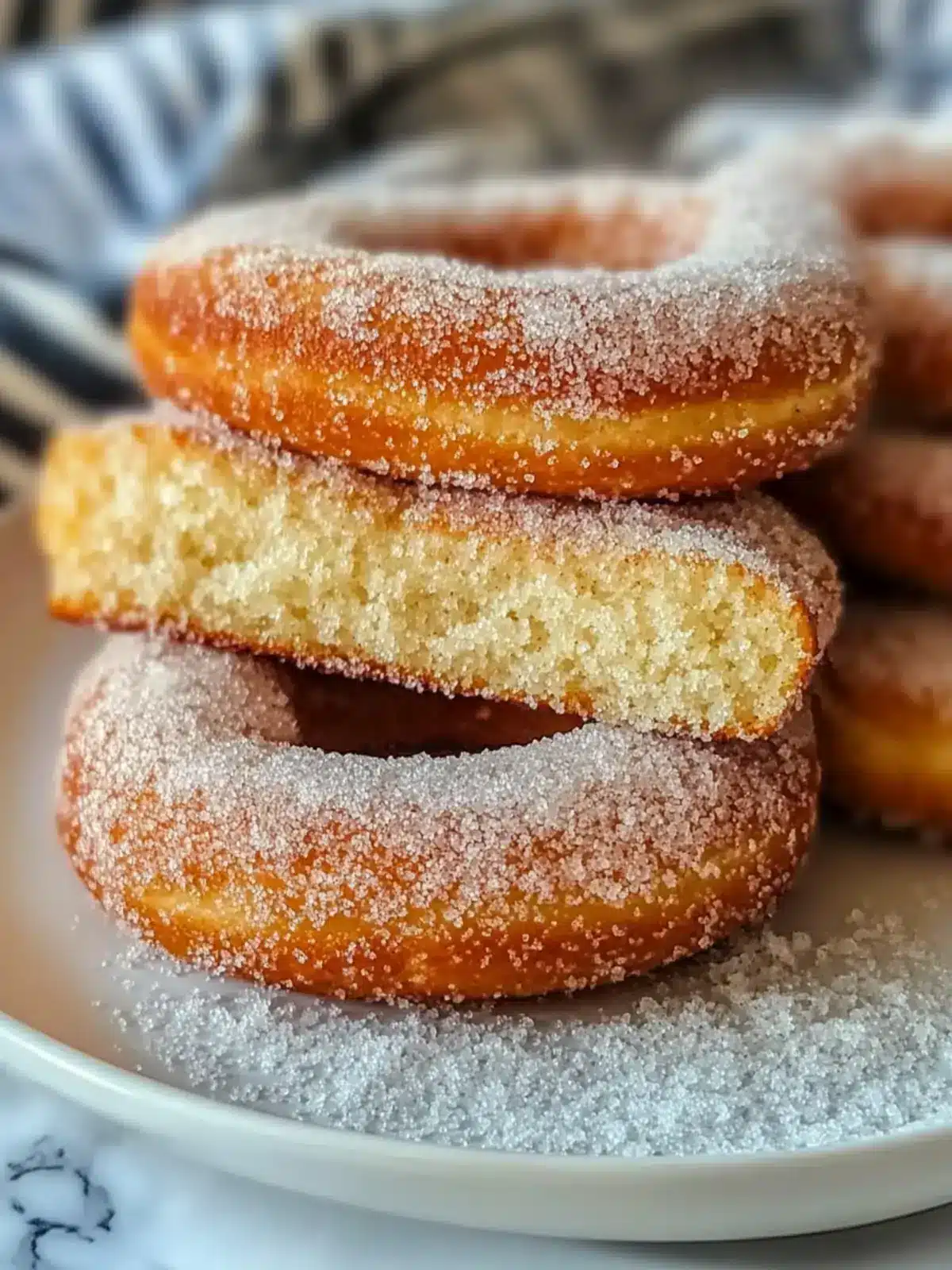 cinnamon sugar donut bread preparation steps