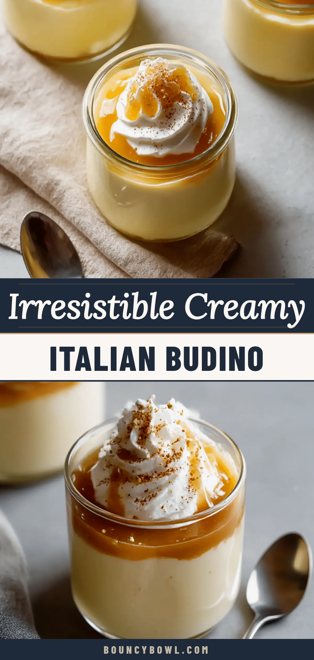 creamy Italian budino with caramel and sea salt recipe