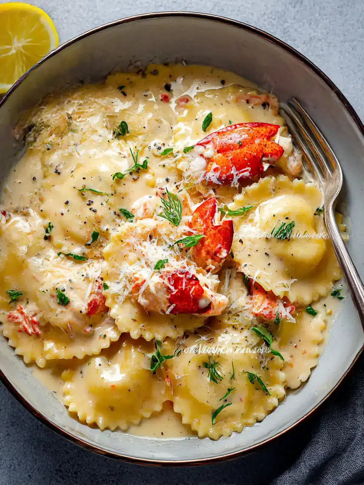 creamy lobster ravioli sauce preparation steps