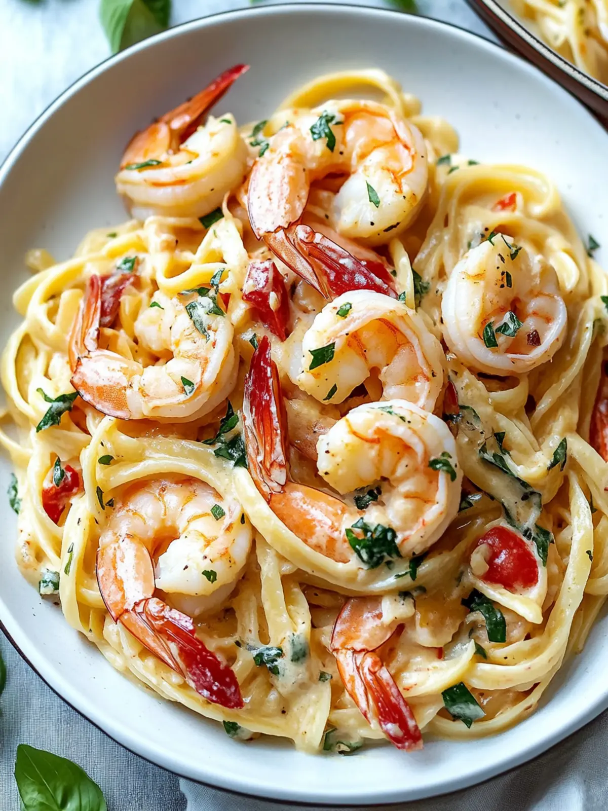 creamy tuscan shrimp linguine preparation steps