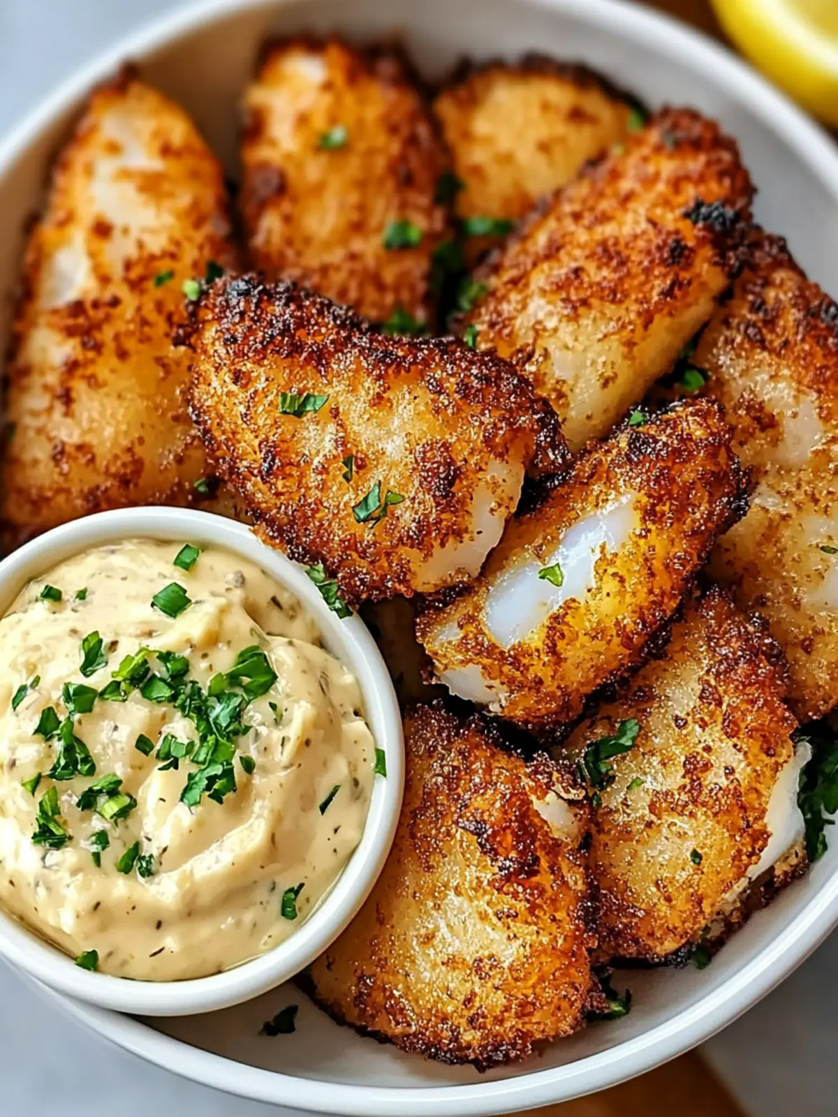 crispy lemon butter fish bites preparation steps