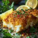 crispy parmesan crusted cod - featured image