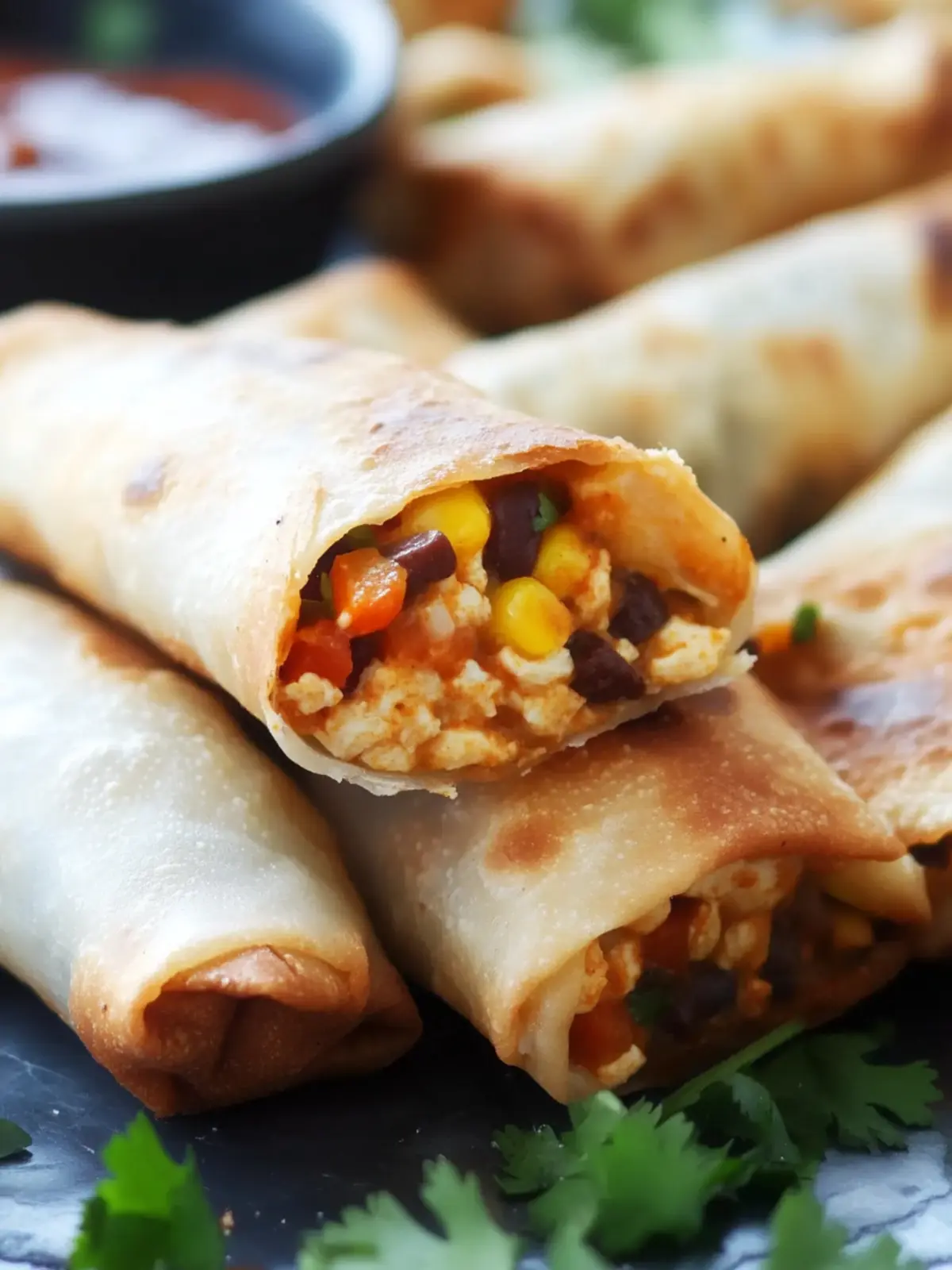 crispy southwestern egg rolls preparation steps