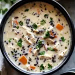 crockpot chicken black rice soup - featured image