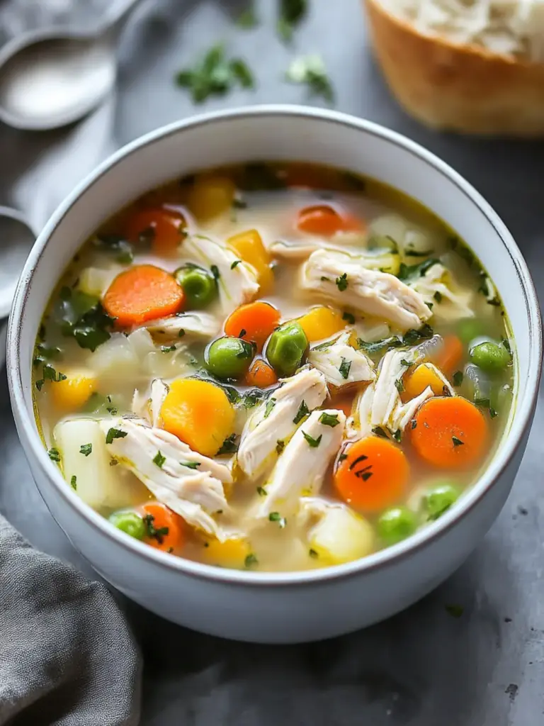 crockpot chicken vegetable soup - featured image