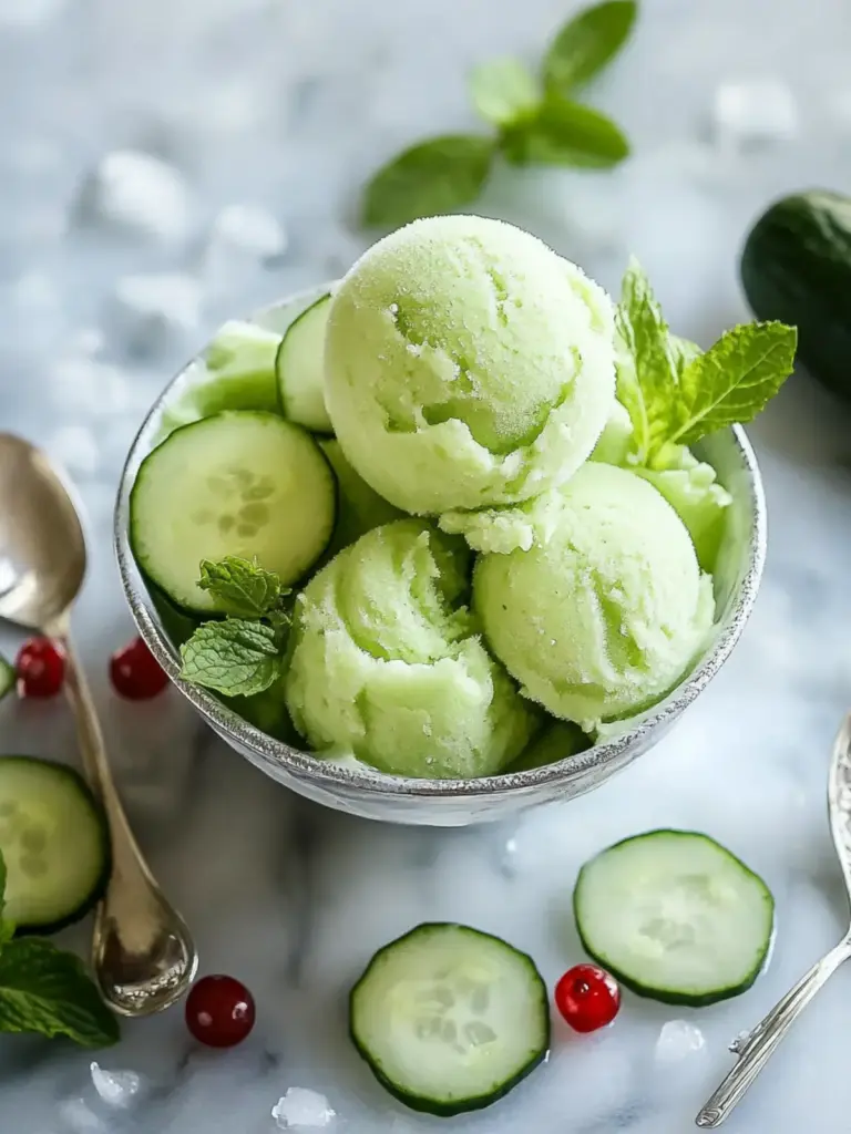 cucumber sorbet - featured image