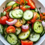 cucumber tomato onion salad - featured image