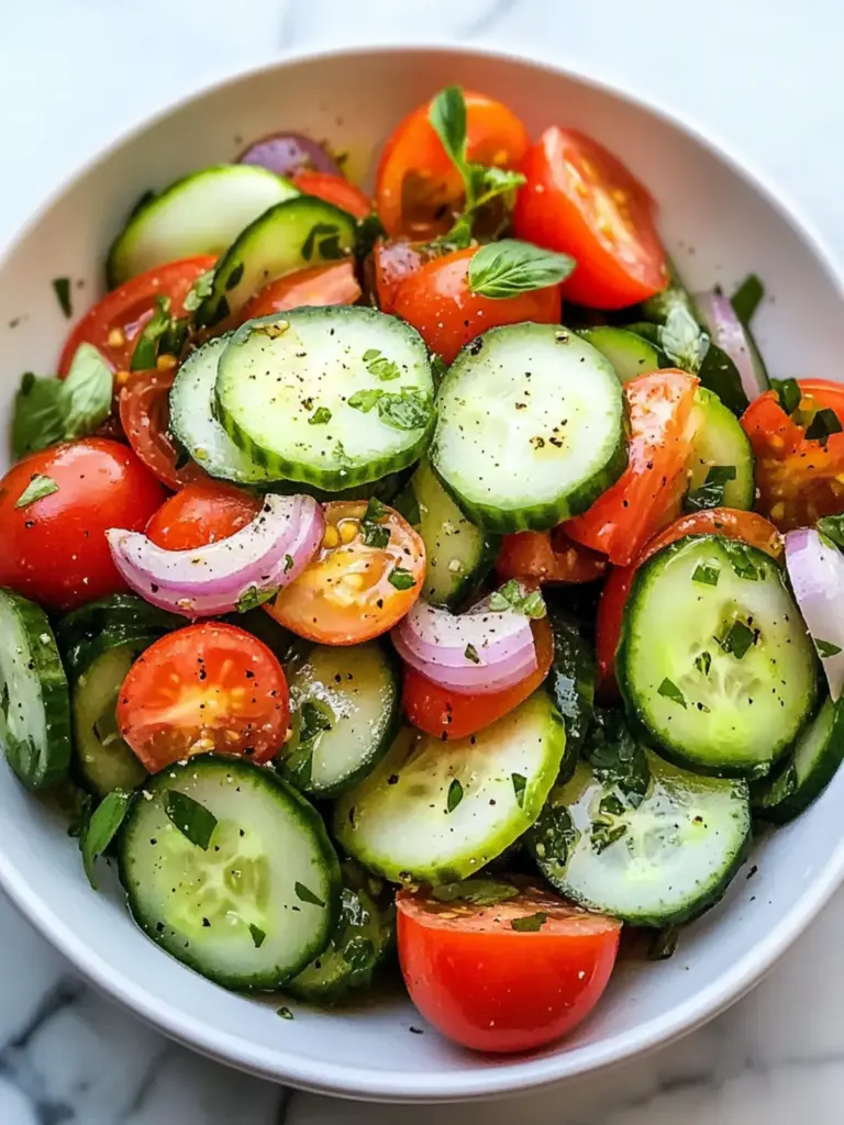 cucumber tomato onion salad - featured image