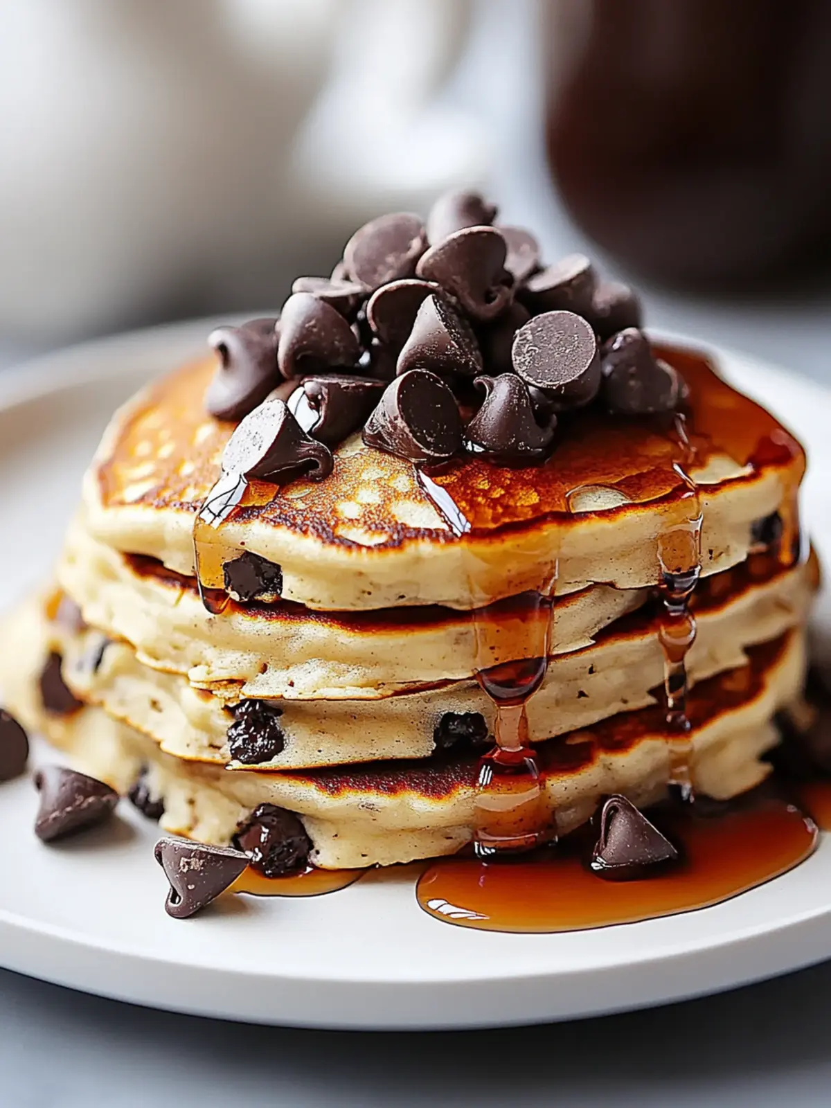fluffy chocolate chip pancakes preparation steps
