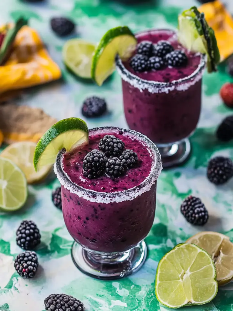 frozen blackberry margarita - featured image