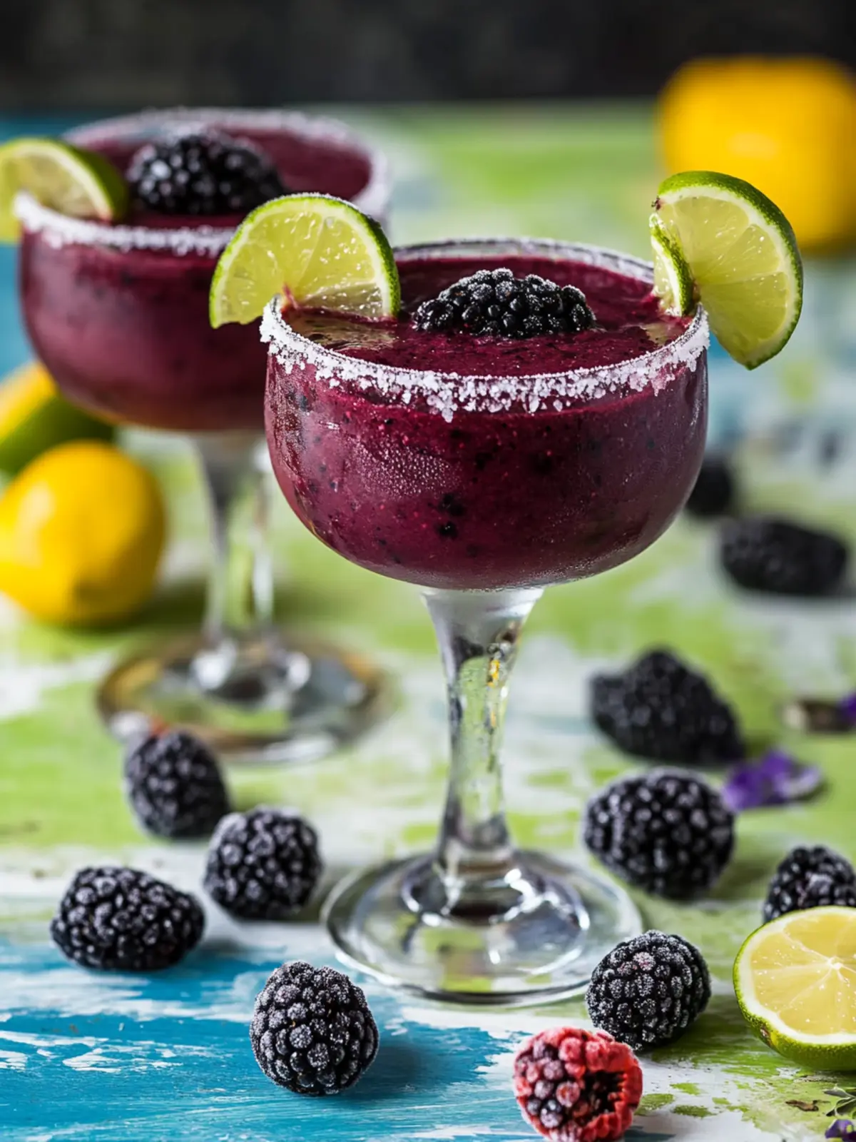 frozen blackberry margarita preparation steps