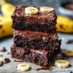 fudgy healthy banana brownies - featured image
