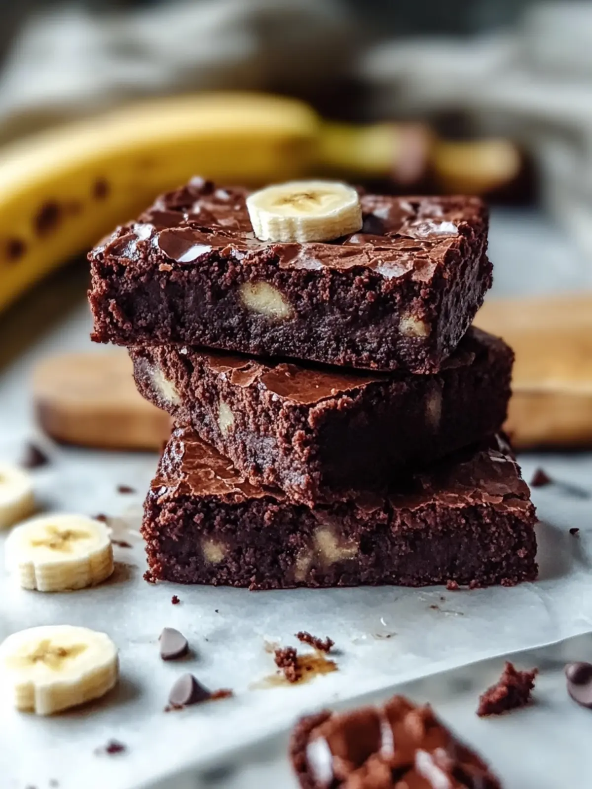 fudgy healthy banana brownies preparation steps