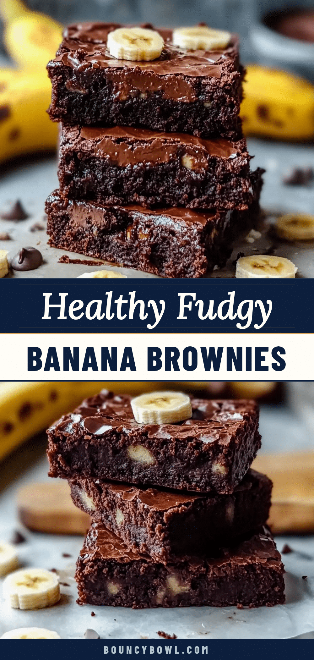fudgy healthy banana brownies recipe