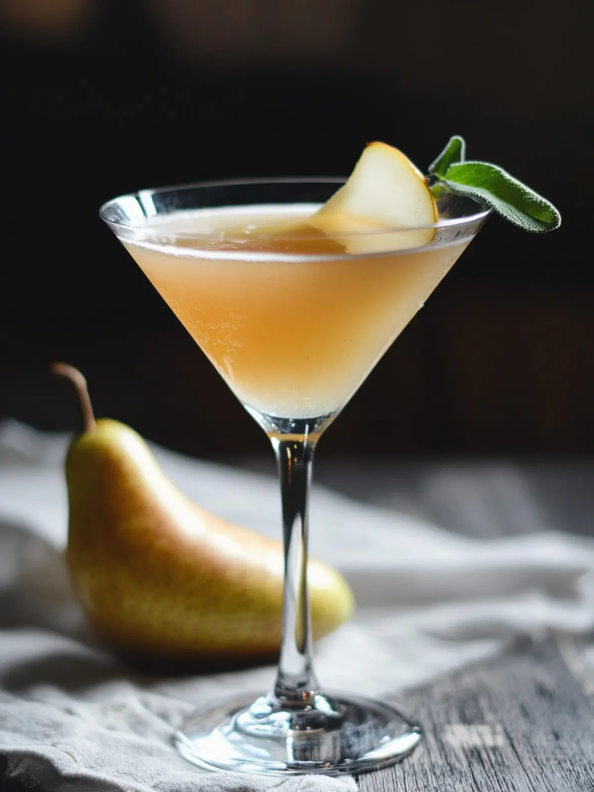 ginger pear bourbon martini preparation steps
