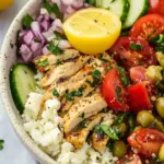 greek chicken bowls - featured image