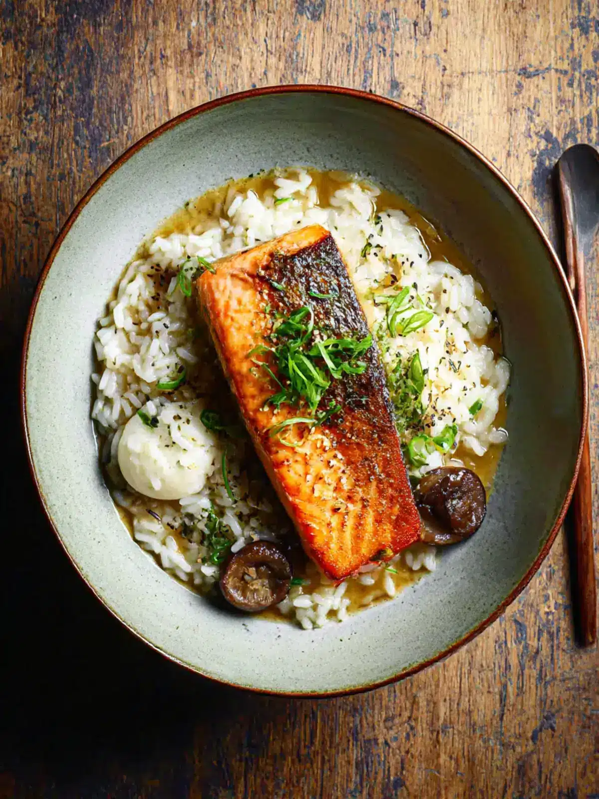 japanese salmon risotto preparation steps