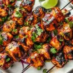 mexican barbecue chicken skewers - featured image